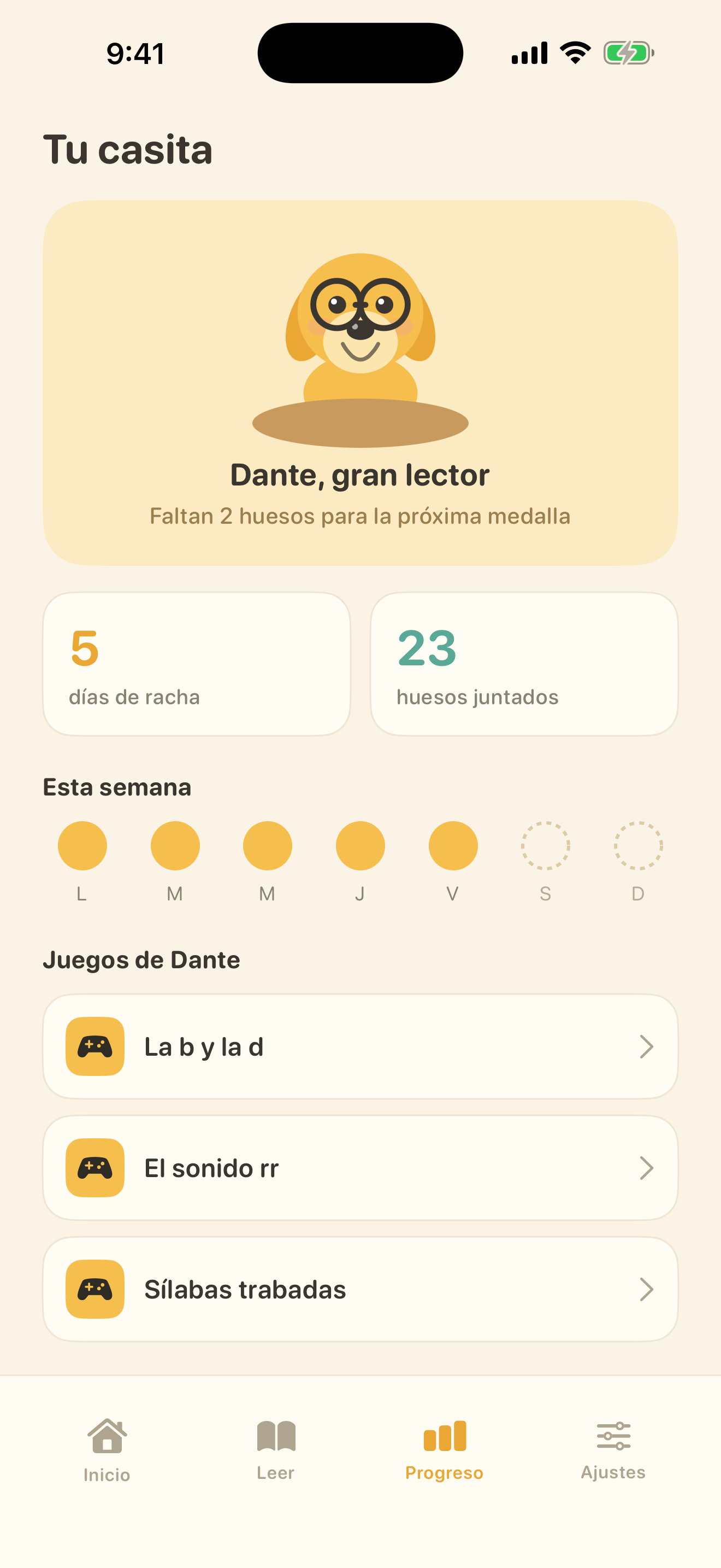 Dante - progreso, Tu casita